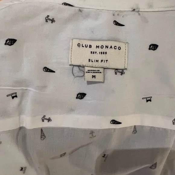 Club Monaco Nautical Pattern Button Down - Picture 3 of 3